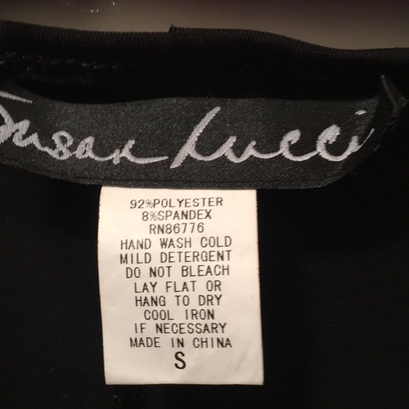 Susan Lucci Black Faux Wrap Dress - Picture 5 of 8